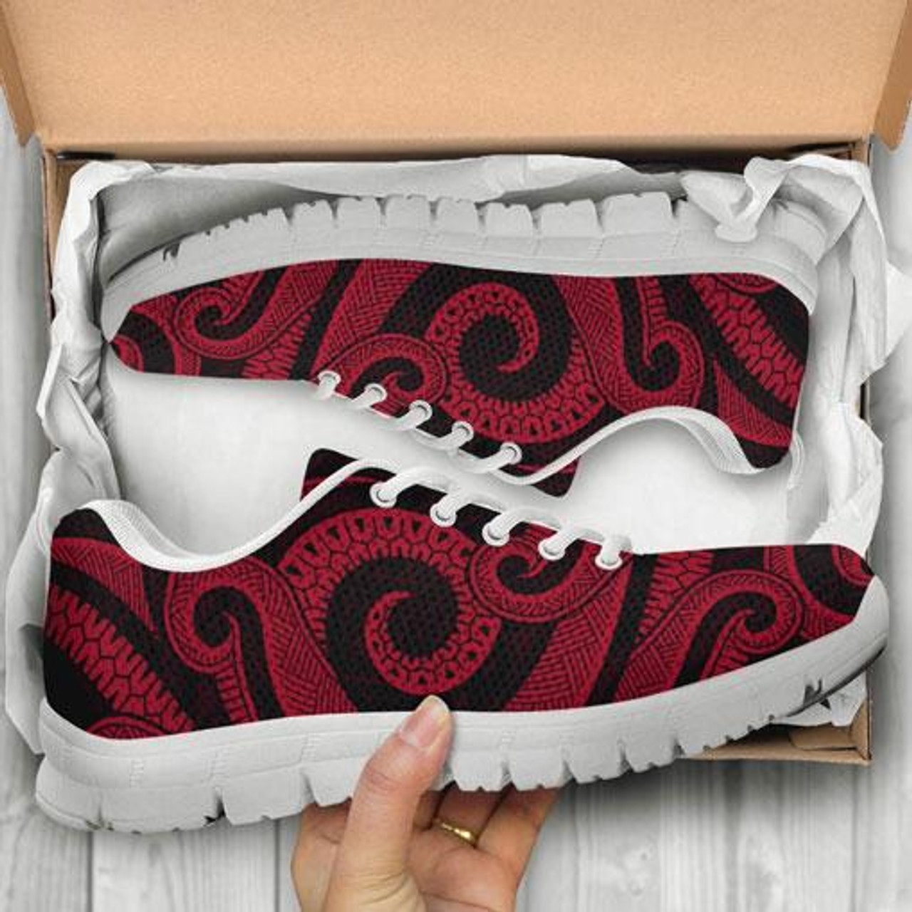 Nauru Sneaker - Red Turquoise Turtle 10