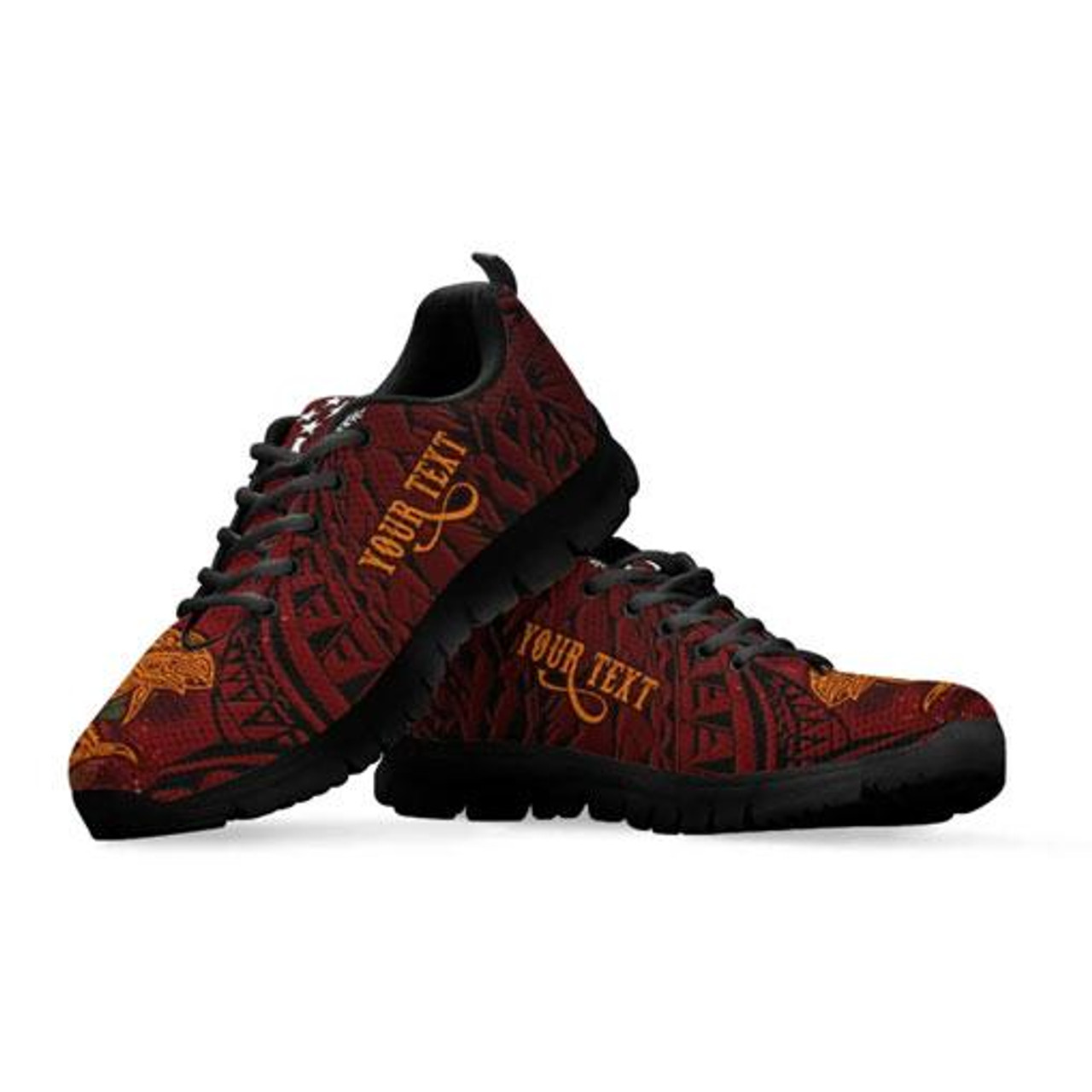 Kosrae Custom Personalised Sneakers - Tribal Tuna Fish 2