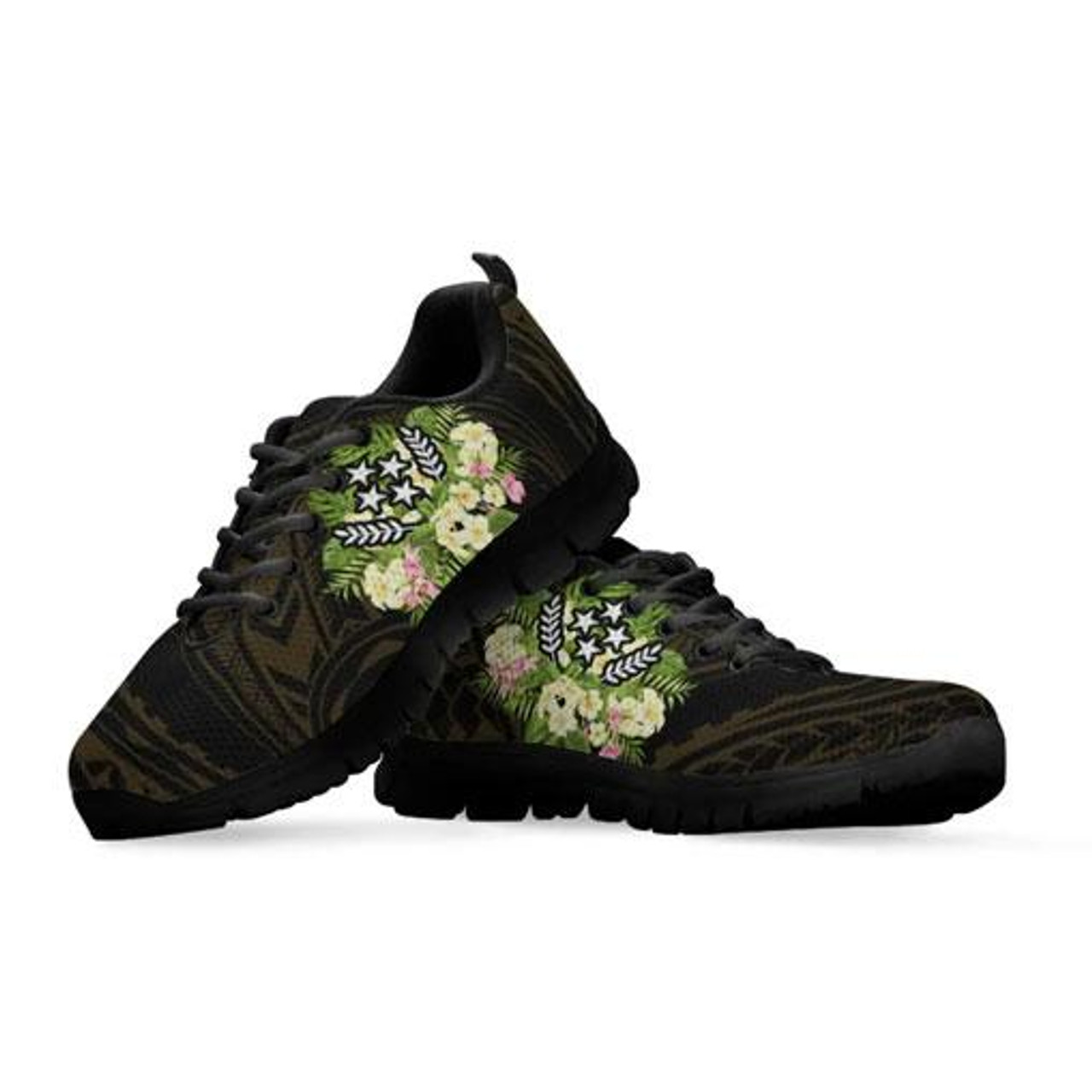 Kosrae State Sneakers - Polynesian Gold Patterns Collection 3