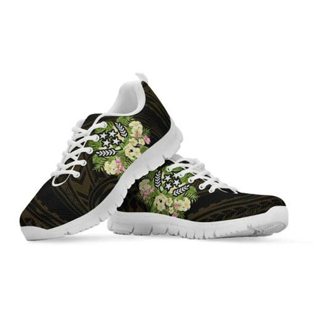 Kosrae State Sneakers - Polynesian Gold Patterns Collection 7