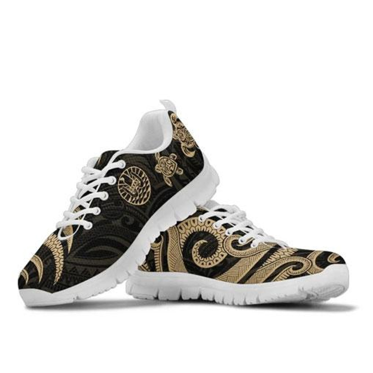 Tahiti Polynesian Sneakers - Gold Tentacle Turtle 7