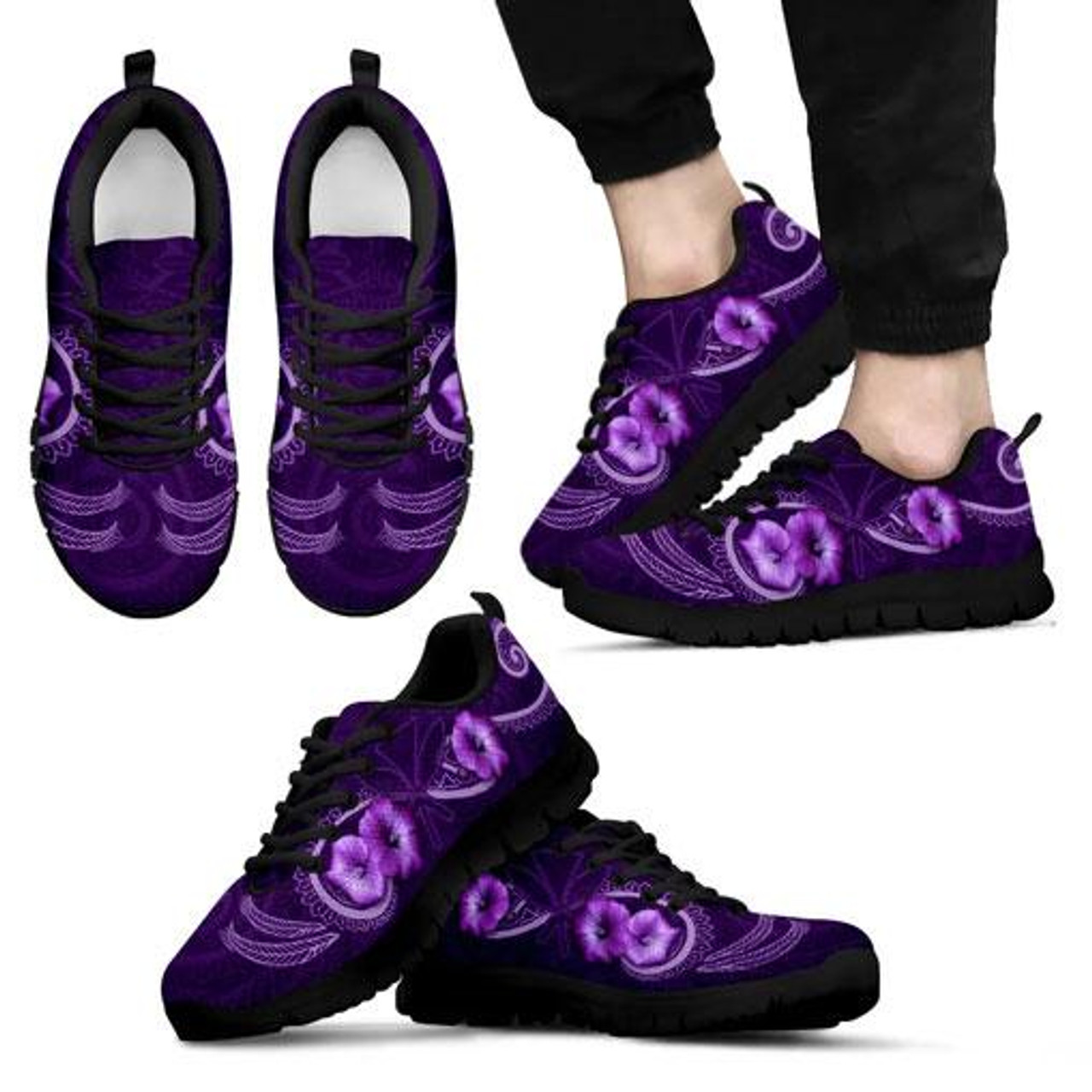 Hawaii Sneakers - Hibiscus Kanaka Maoli Purple 1
