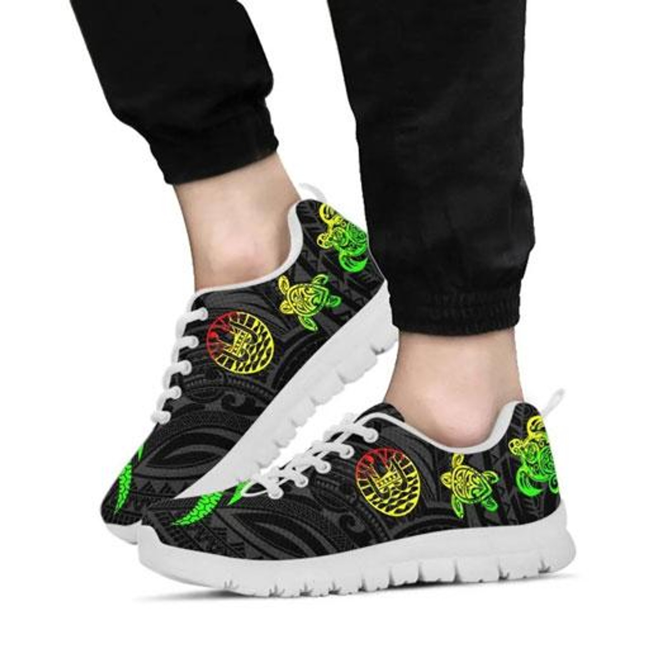 Tahiti Polynesian Sneakers - Reggae Tentacle Turtle 6