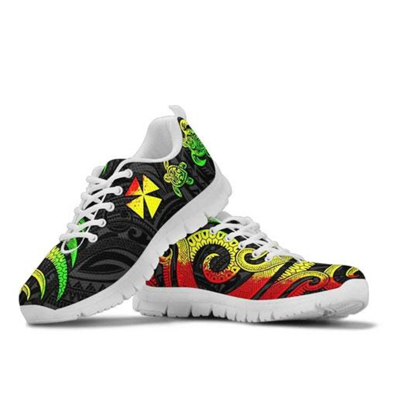 Wallis and Futuna Sneakers - Reggae Tentacle Turtle 7