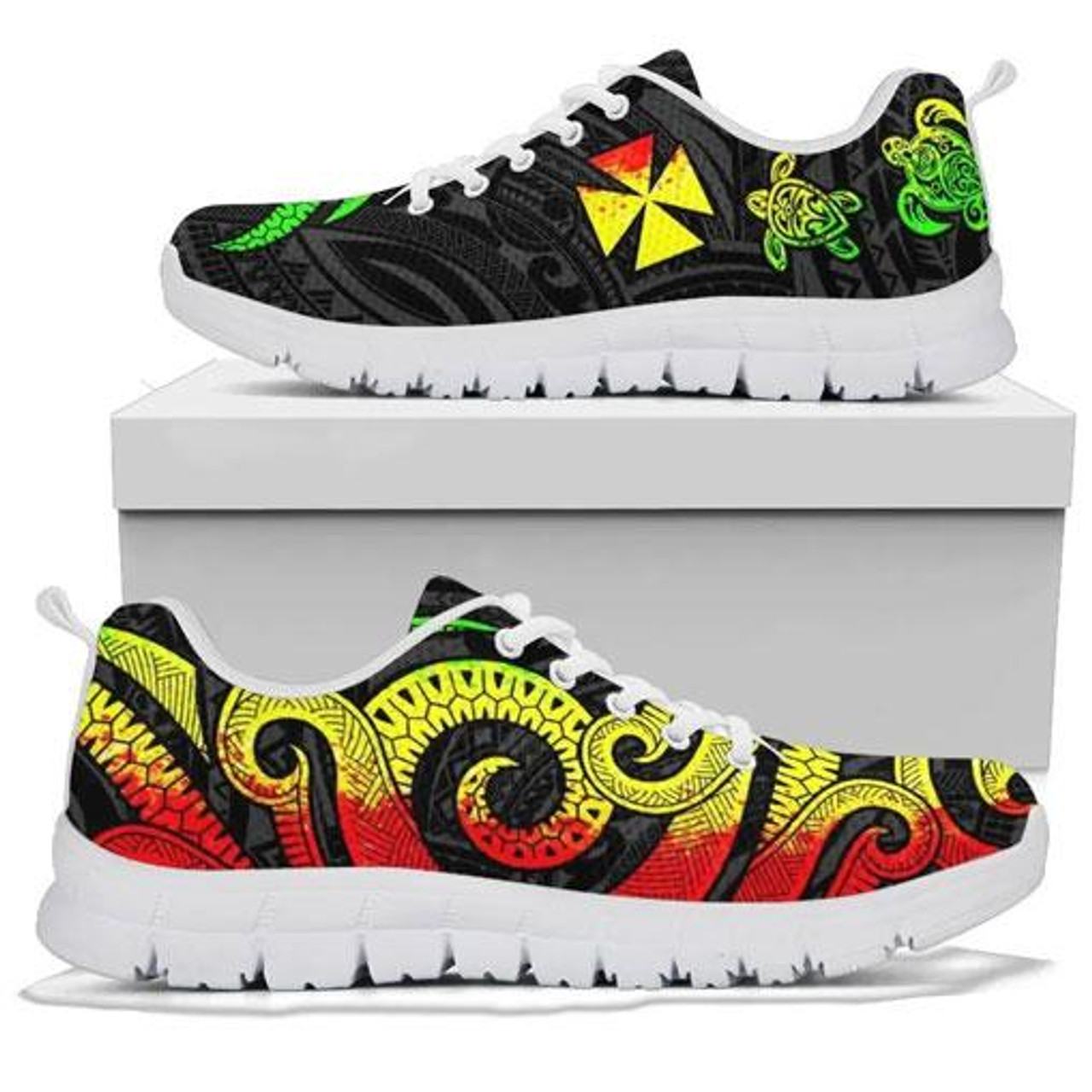 Wallis and Futuna Sneakers - Reggae Tentacle Turtle 8