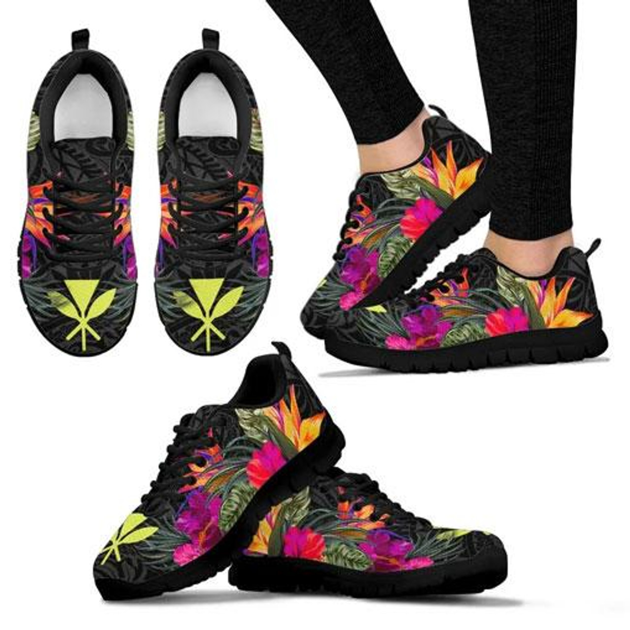 Hawaii Sneakers - Hibiscus Polynesian Pattern 4