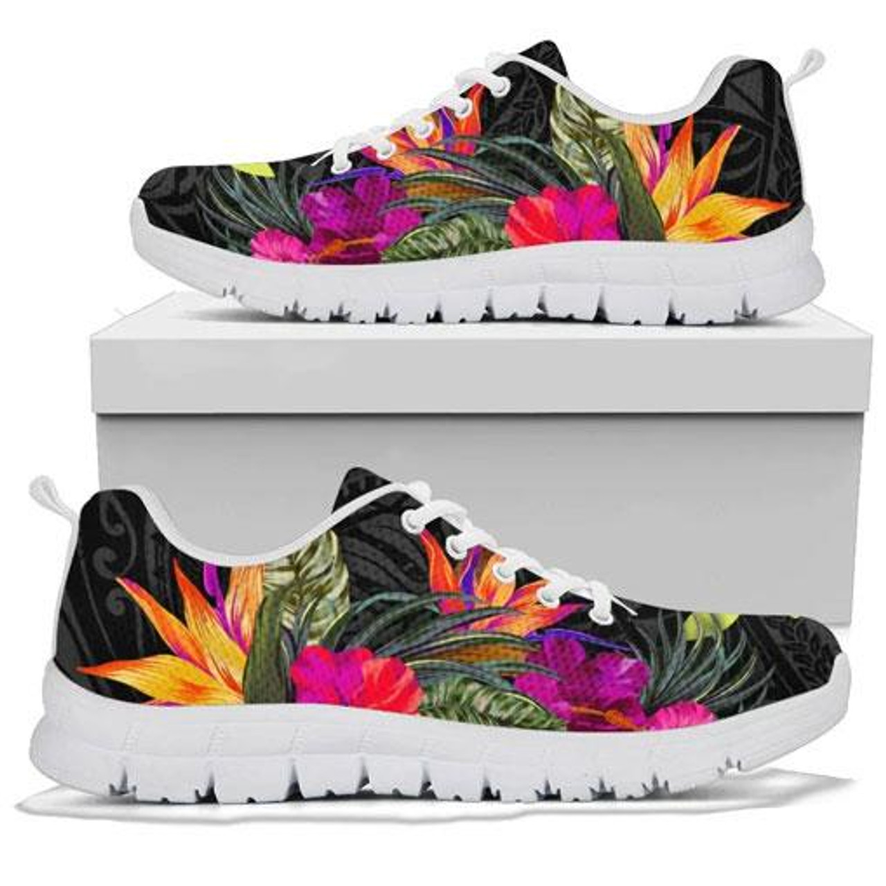 Hawaii Sneakers - Hibiscus Polynesian Pattern 8