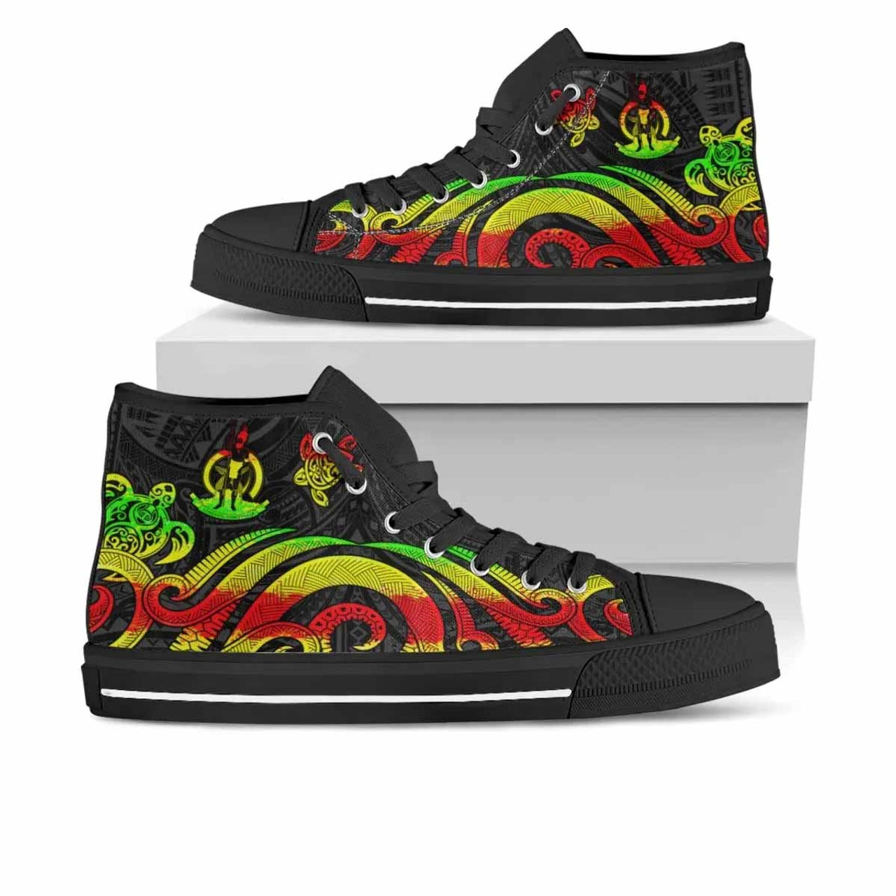 Vanuatu High Top Shoes - Reggae Tentacle Turtle 1