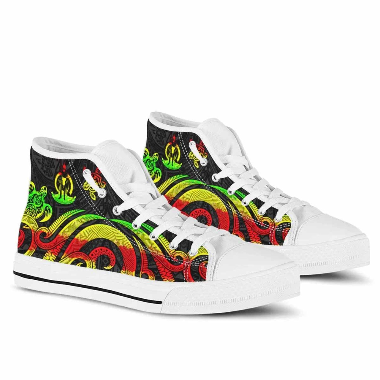 Vanuatu High Top Shoes - Reggae Tentacle Turtle 7