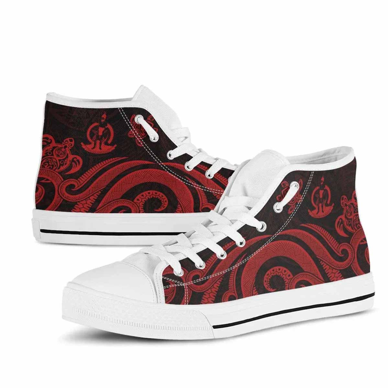 Vanuatu High Top Shoes - Red Tentacle Turtle 8