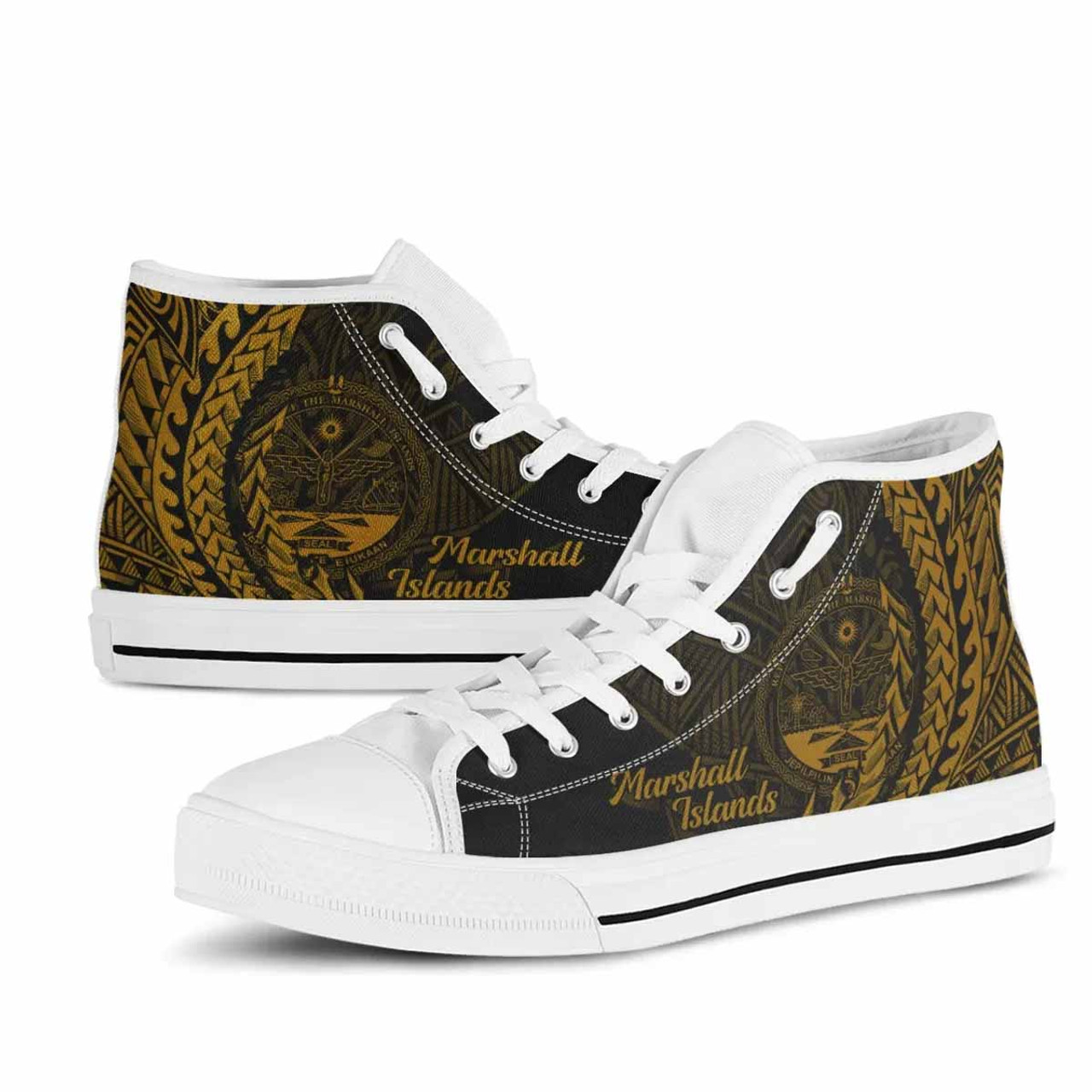 Marshall Islands High Top Shoes - Wings Style 4