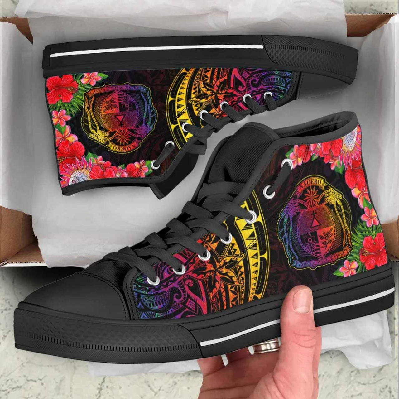 Nauru High Top Shoes - Tropical Hippie Style 2