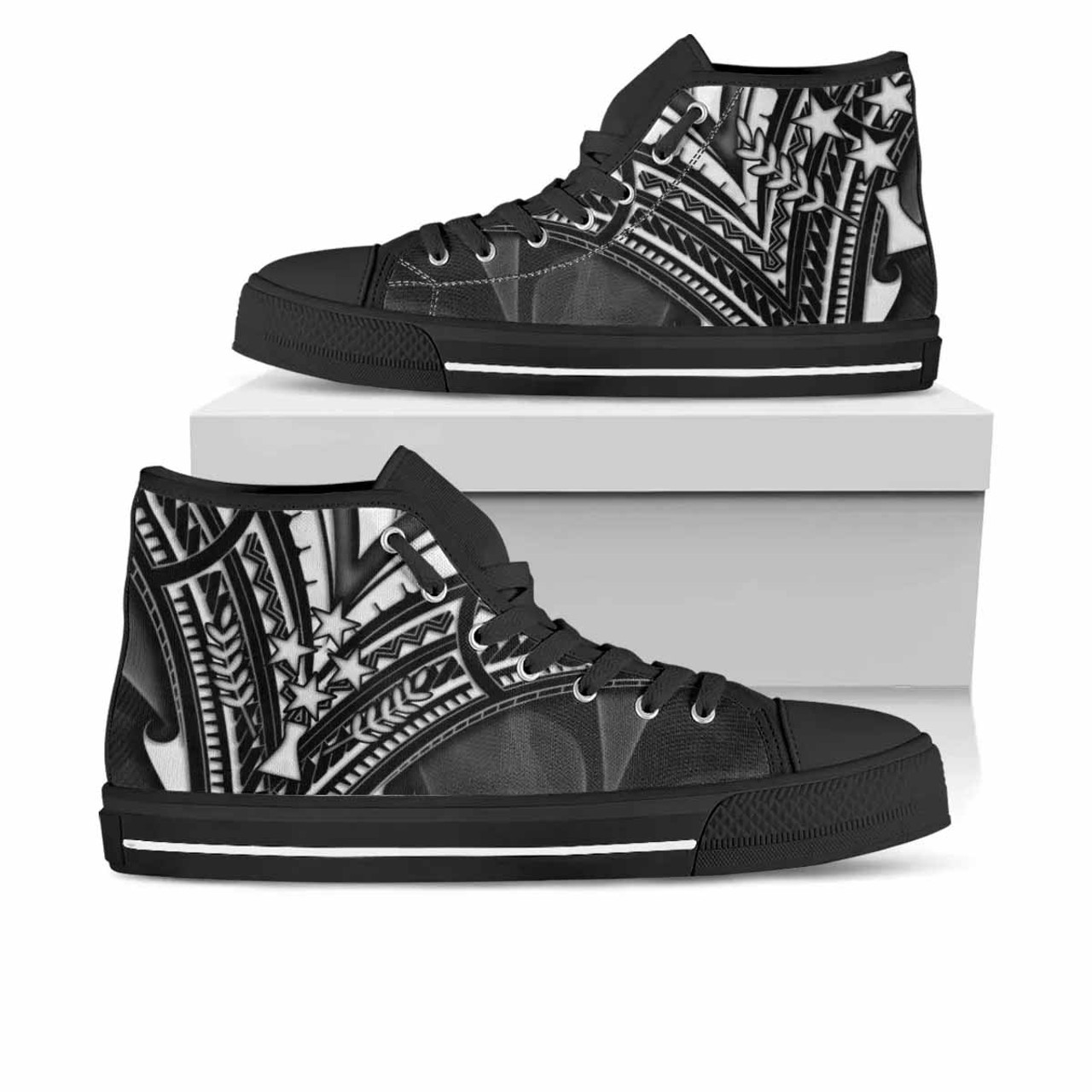 Kosrae State High Top Shoes - Cross Style 1