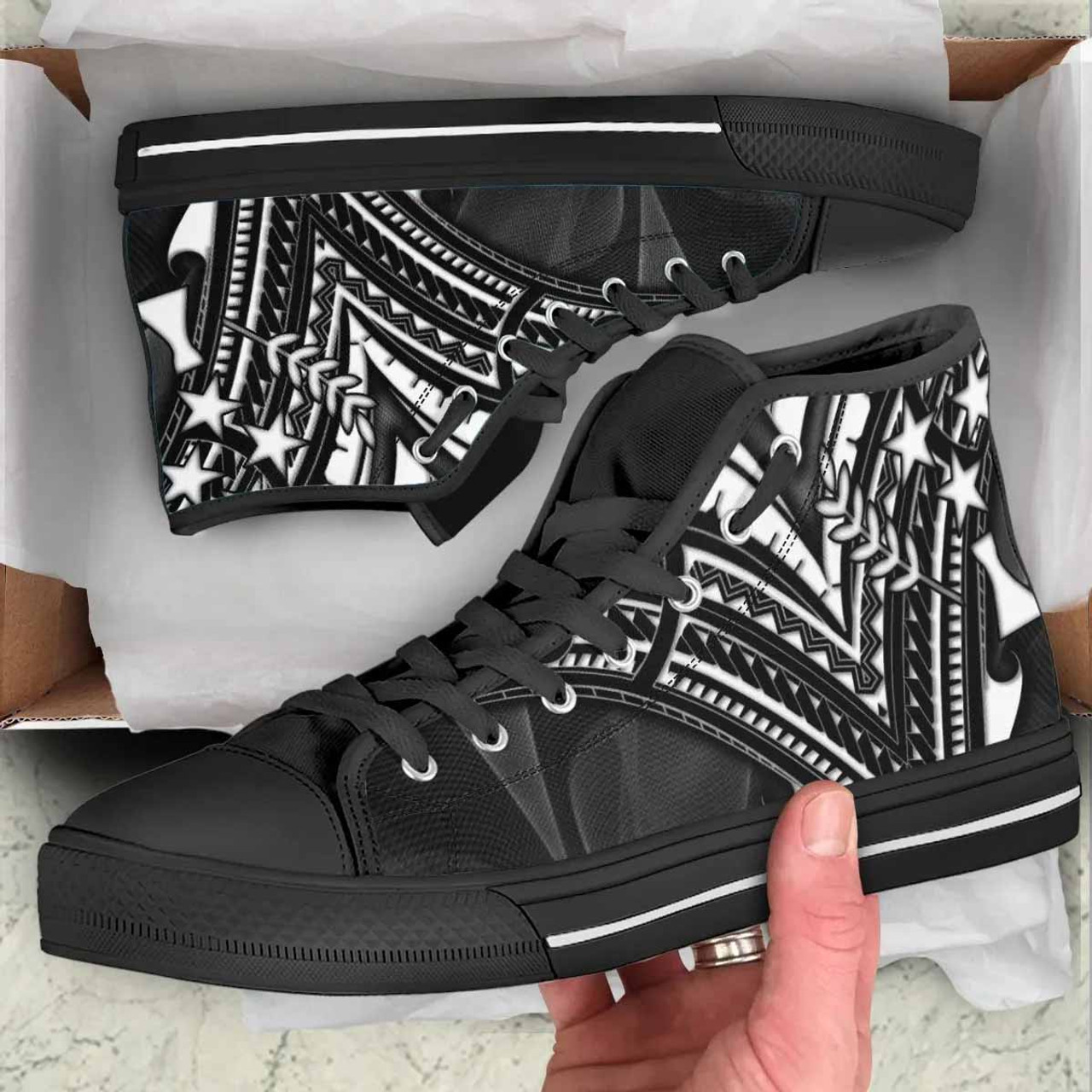 Kosrae State High Top Shoes - Cross Style 2
