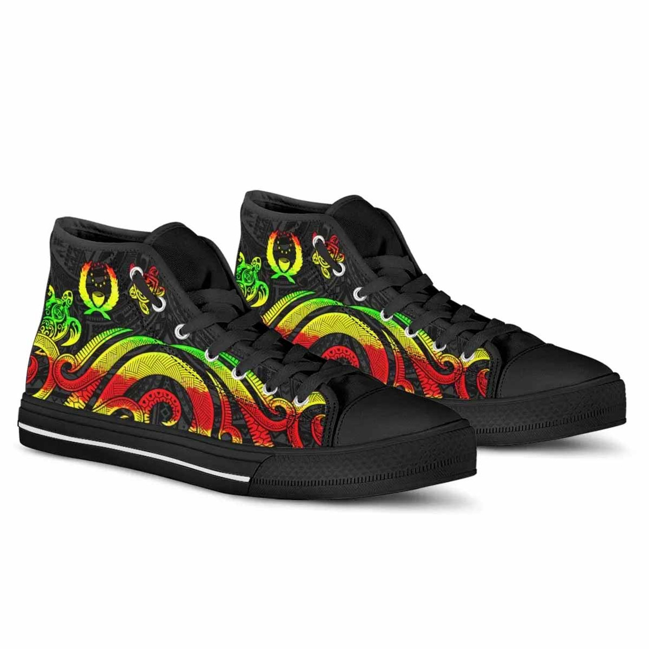 Pohnpei High Top Shoes - Reggae Tentacle Turtle 5