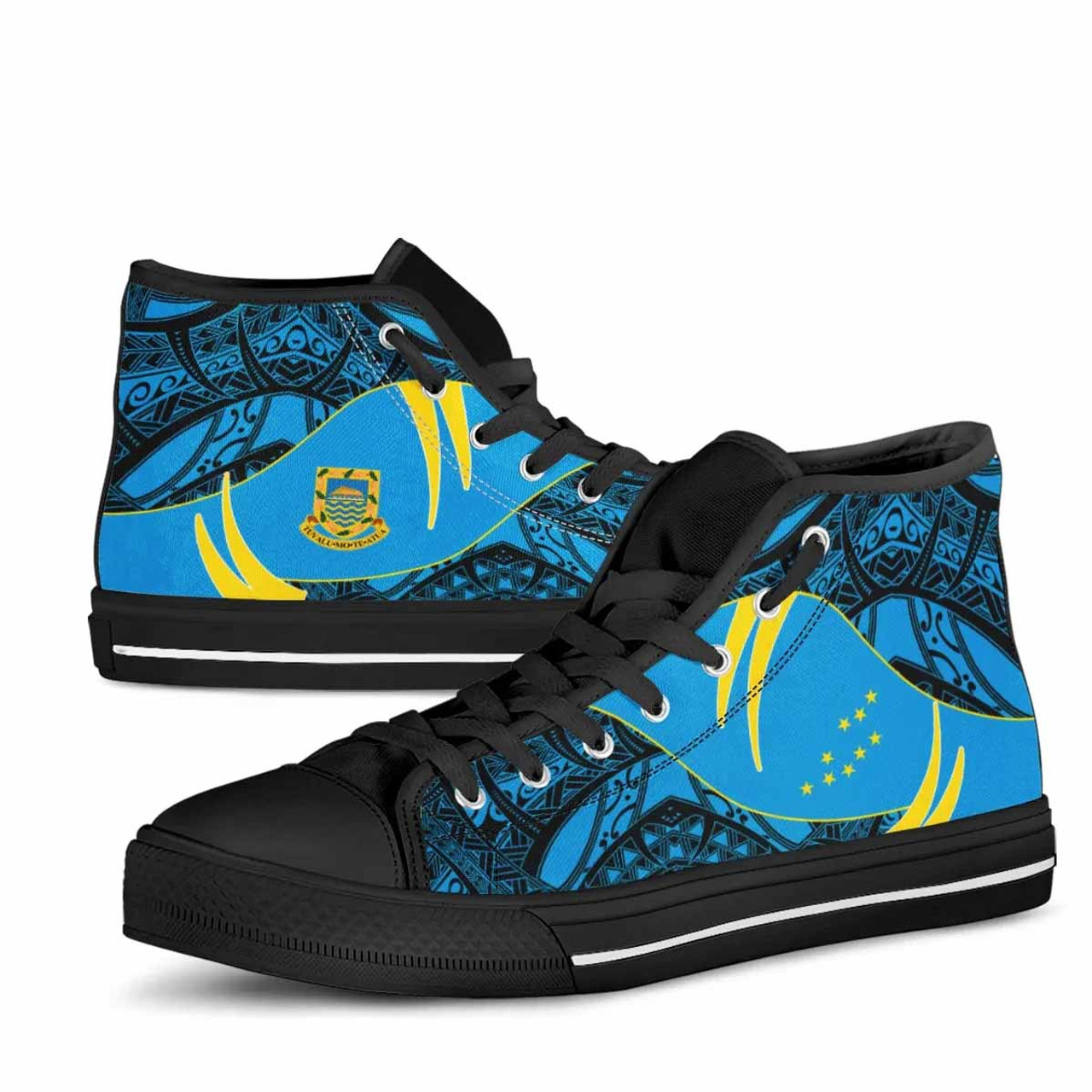 Tuvalu High Top Shoes - Symmetrical Lines 3