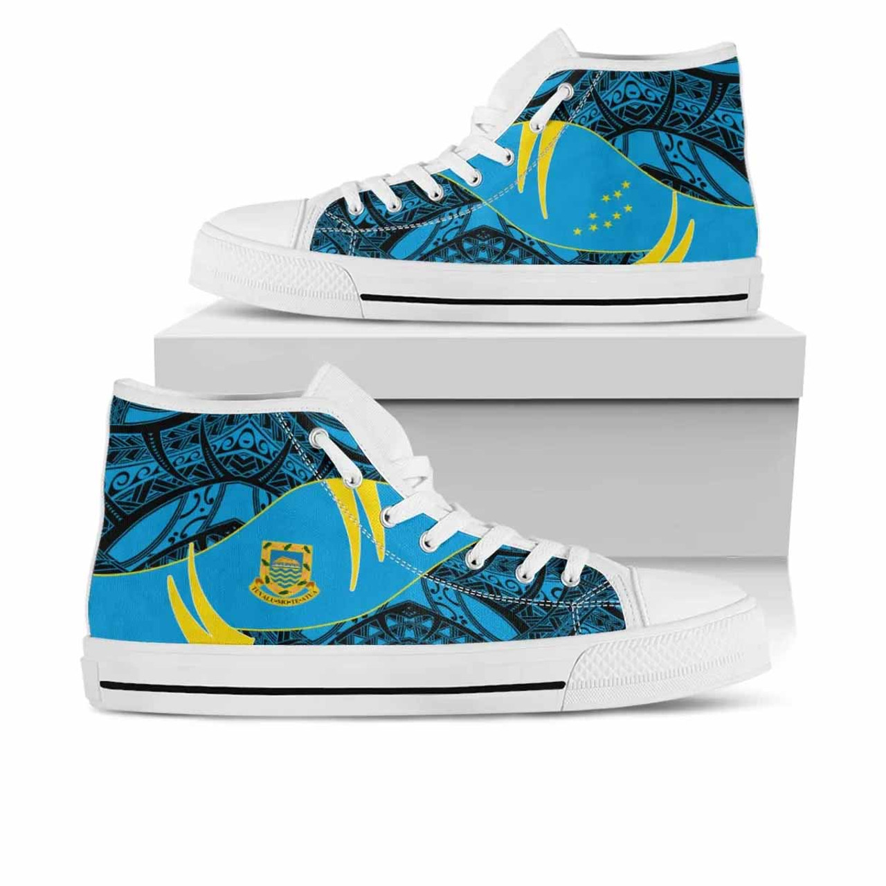 Tuvalu High Top Shoes - Symmetrical Lines 4