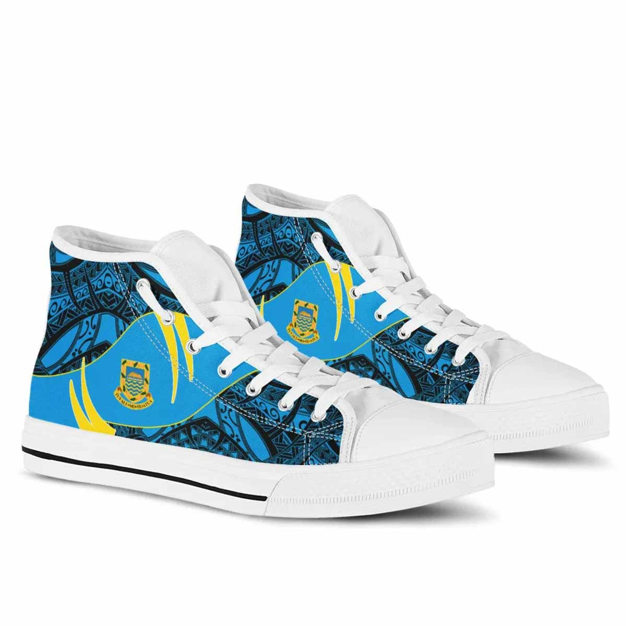 Tuvalu High Top Shoes - Symmetrical Lines 5