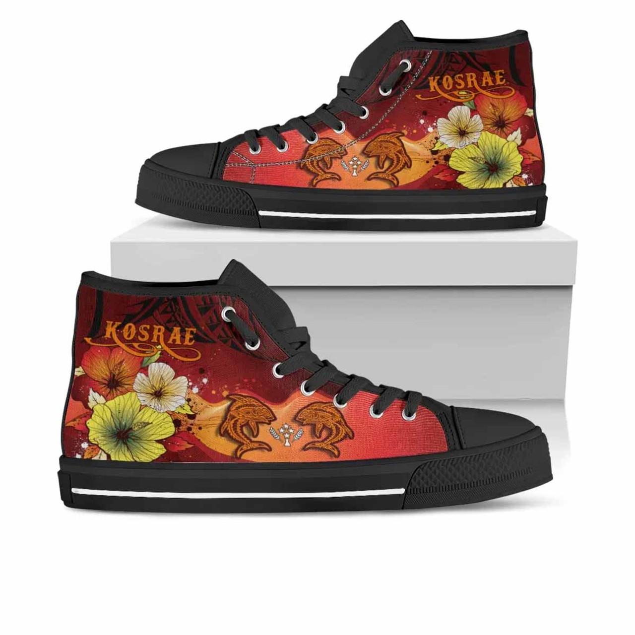 Kosrae High Top Shoes - Tribal Tuna Fish 1