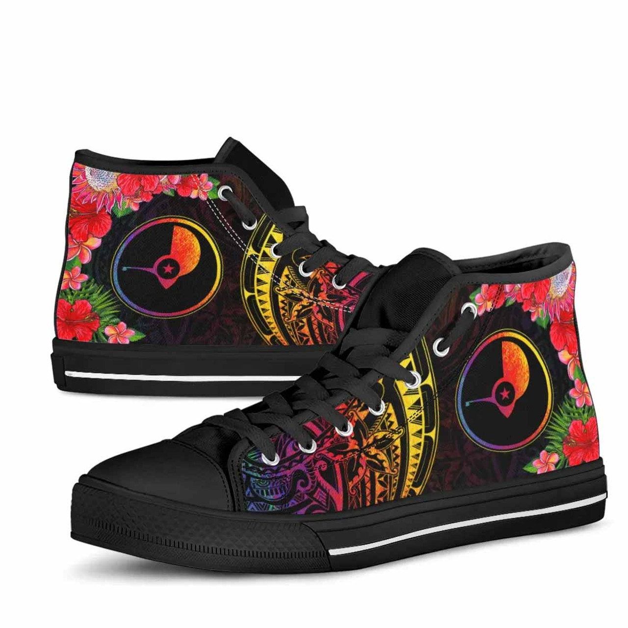 Yap State High Top Shoes - Tropical Hippie Style 4