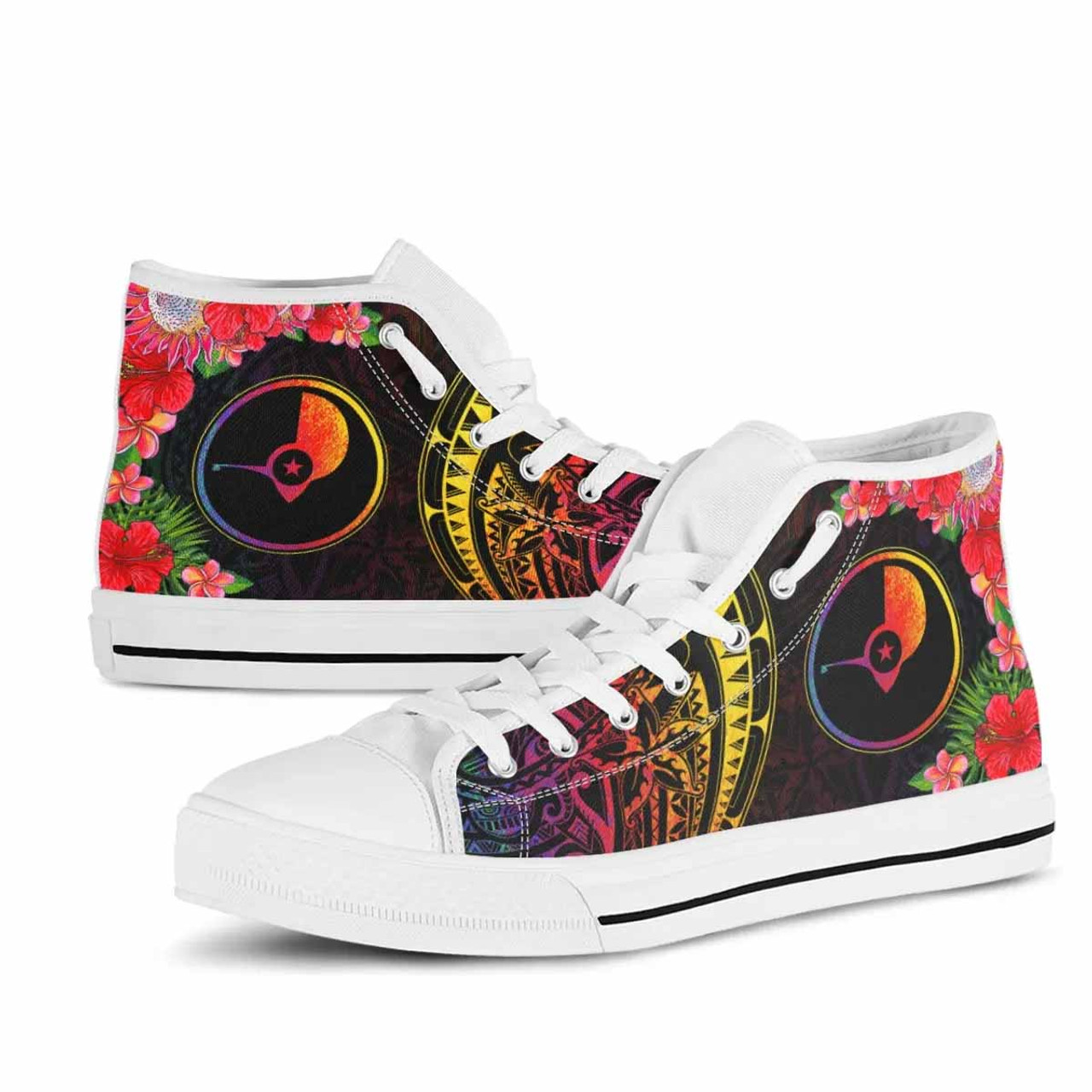 Yap State High Top Shoes - Tropical Hippie Style 8