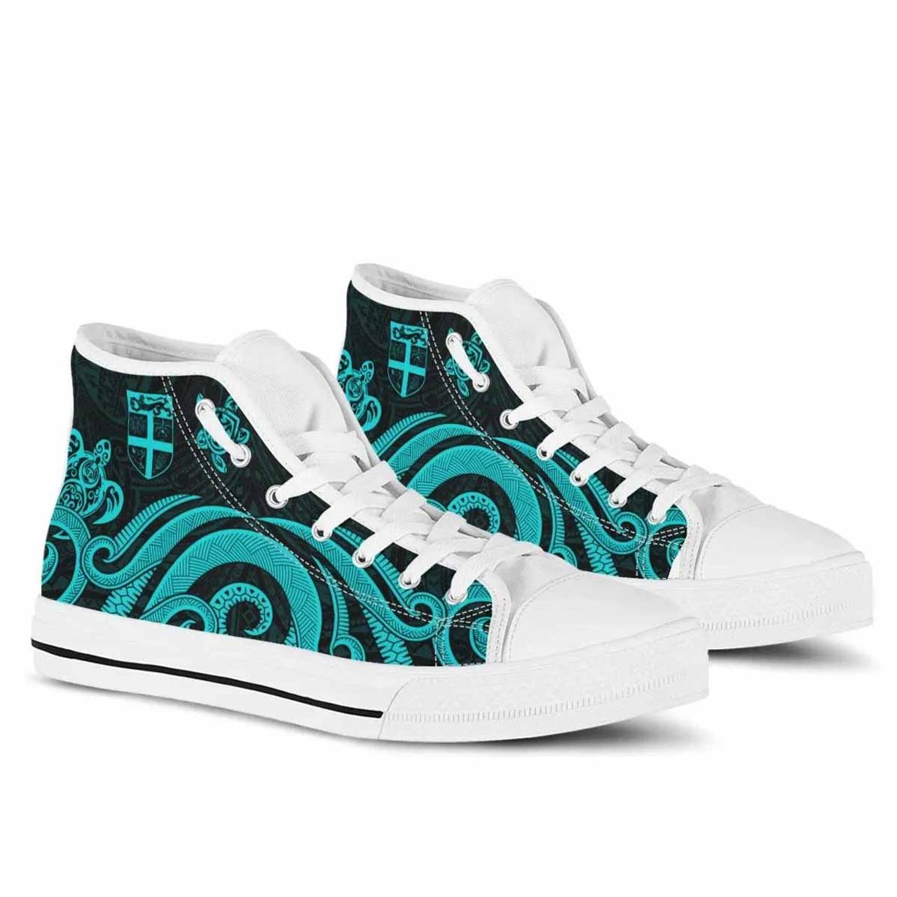 Fiji High Top Shoes - Turquoise Tentacle Turtle 6