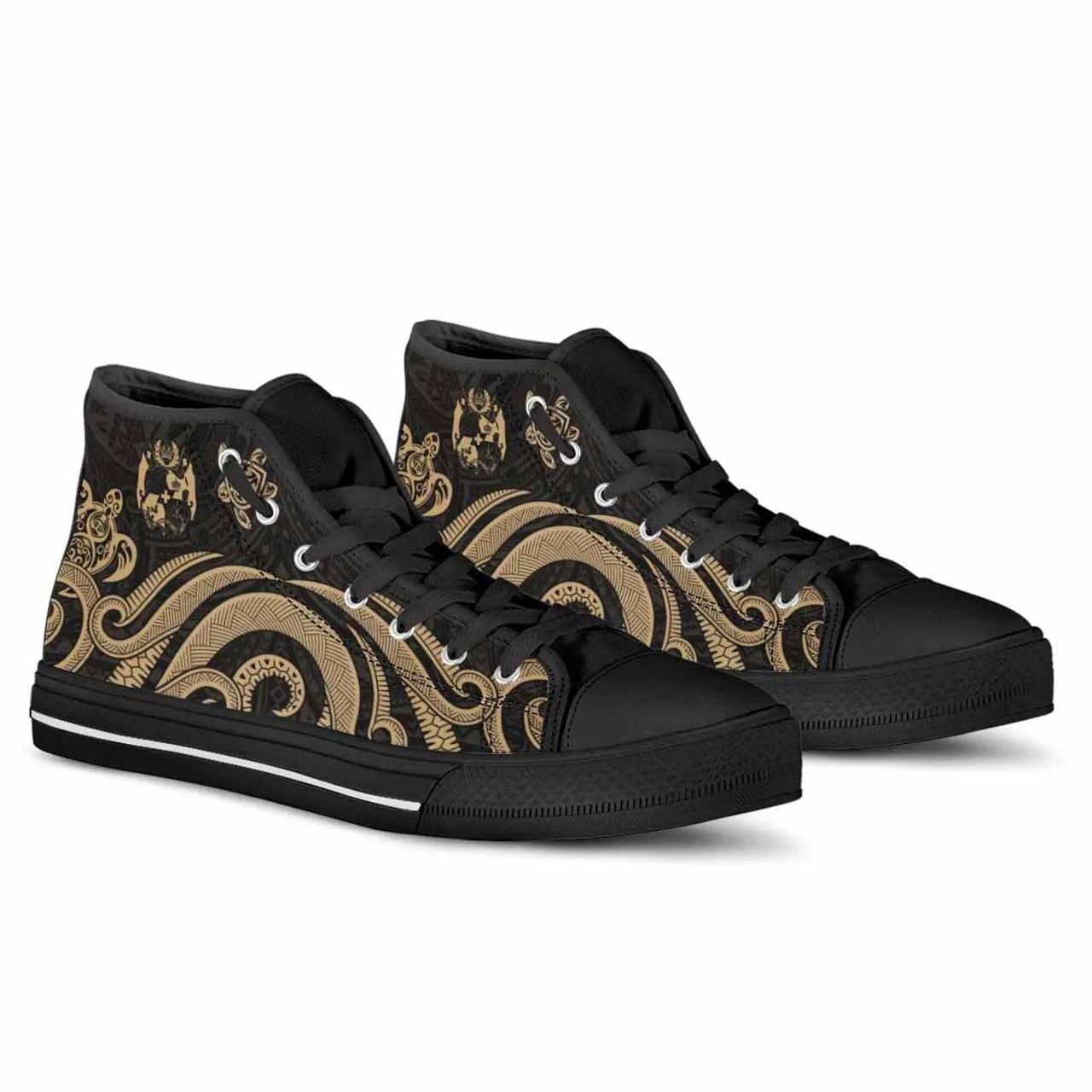 Tonga High Top Shoes - Gold Tentacle Turtle 4