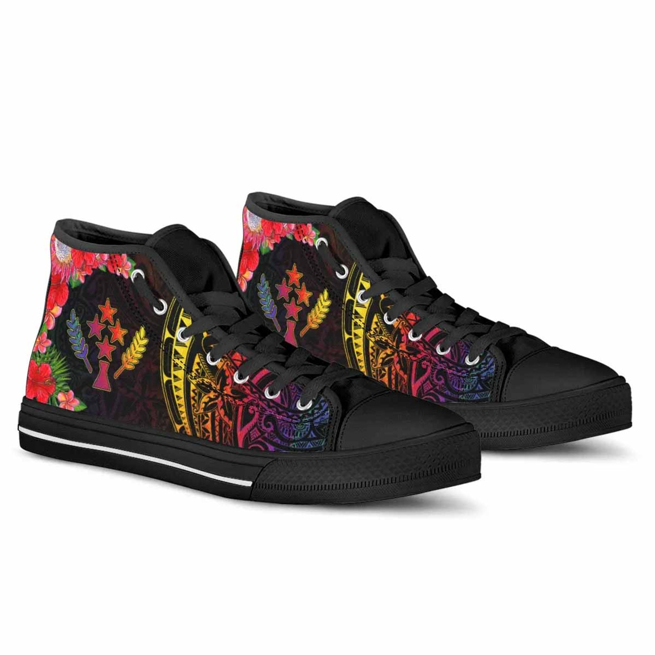 Kosrae State High Top Shoes - Tropical Hippie Style 3