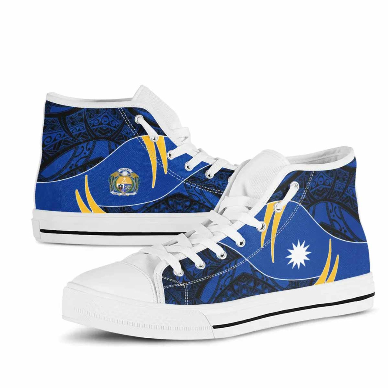 Nauru High Top Shoes - Symmetrical Lines 5