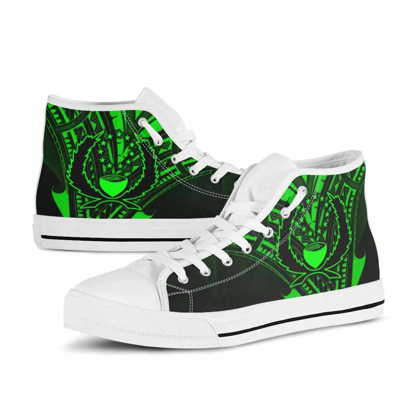 Pohnpei High Top Shoes - Cross Style Green Color 10