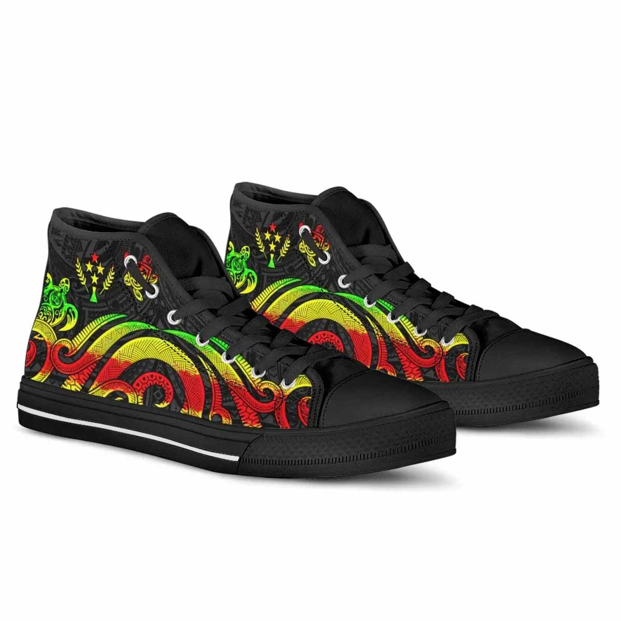 Kosrae High Top Shoes - Reggae Tentacle Turtle 5