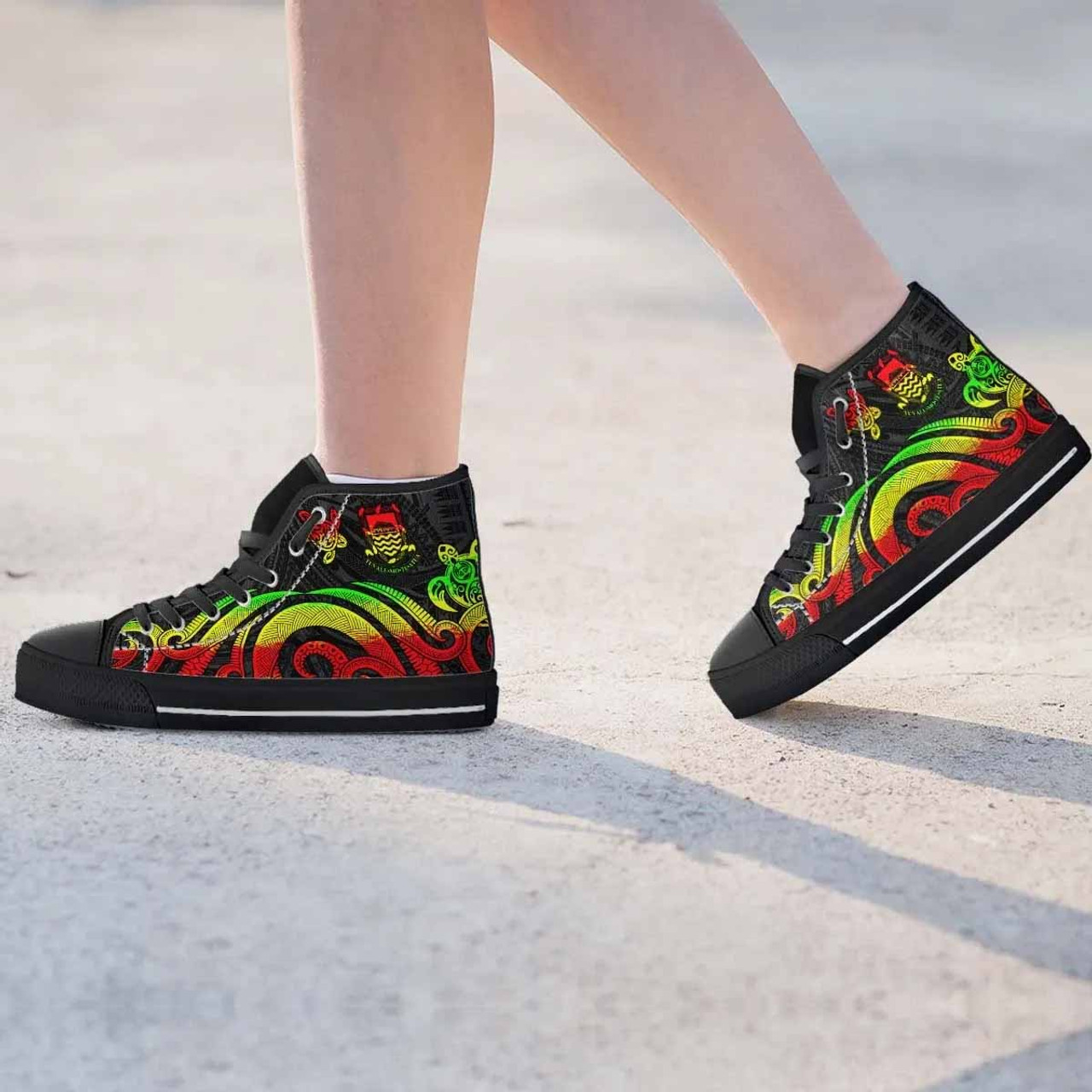 Tuvalu High Top Shoes - Reggae Tentacle Turtle 4