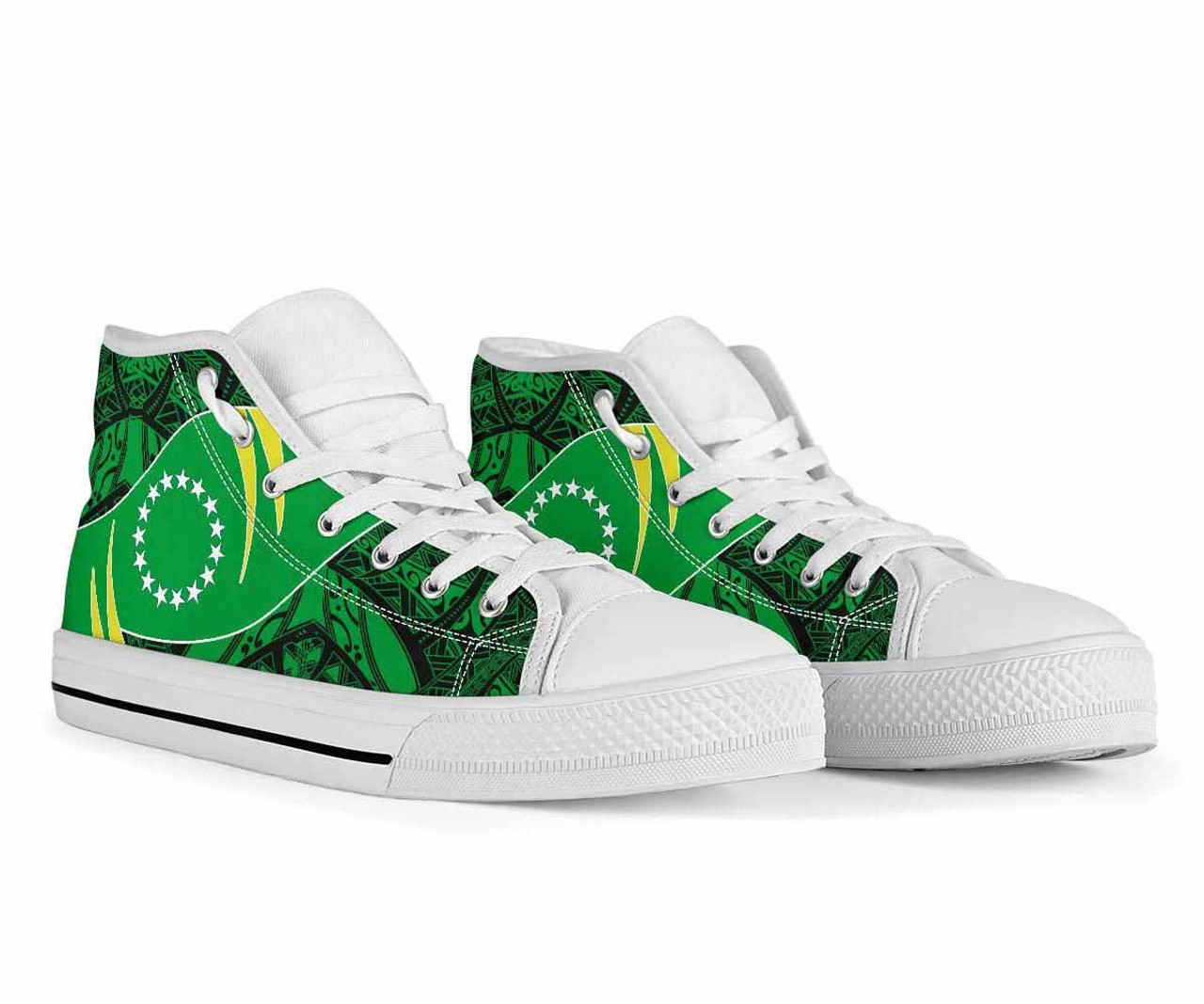 Cook Islands High Top Shoes - Symmetrical Lines 2