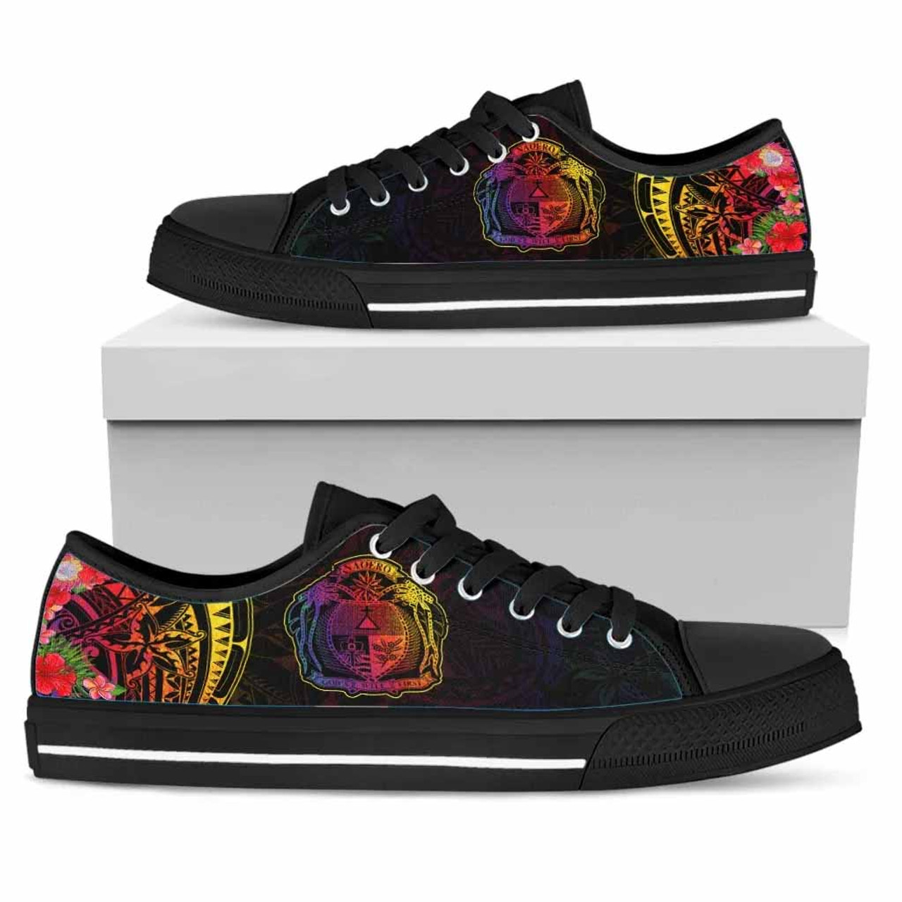 Nauru Low Top Shoes - Tropical Hippie Style 1