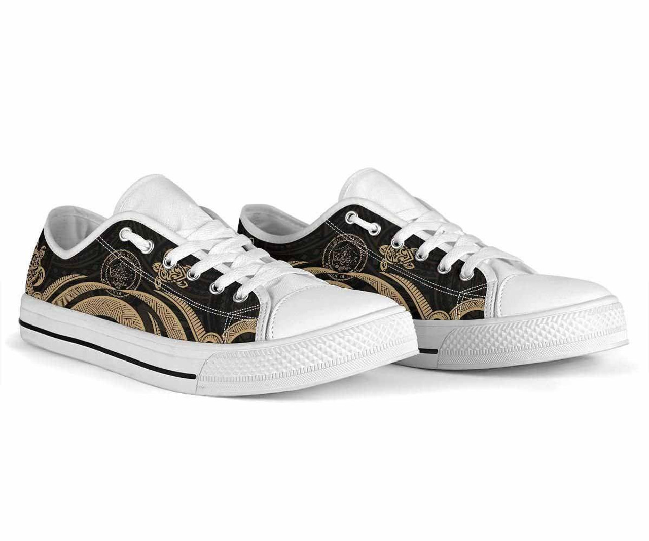 Palau Low Top Canvas Shoes - Gold Tentacle Turtle 7