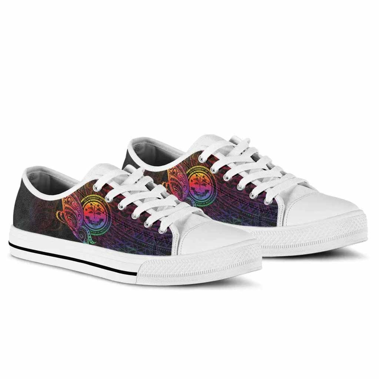 Federated States of Micronesia Low Top Shoes - Butterfly Polynesian Style 6