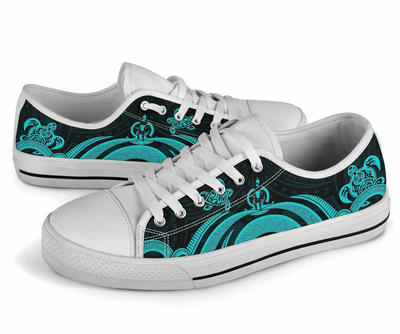 Vanuatu Low Top Canvas Shoes - Turquosie Tentacle Turtle 8