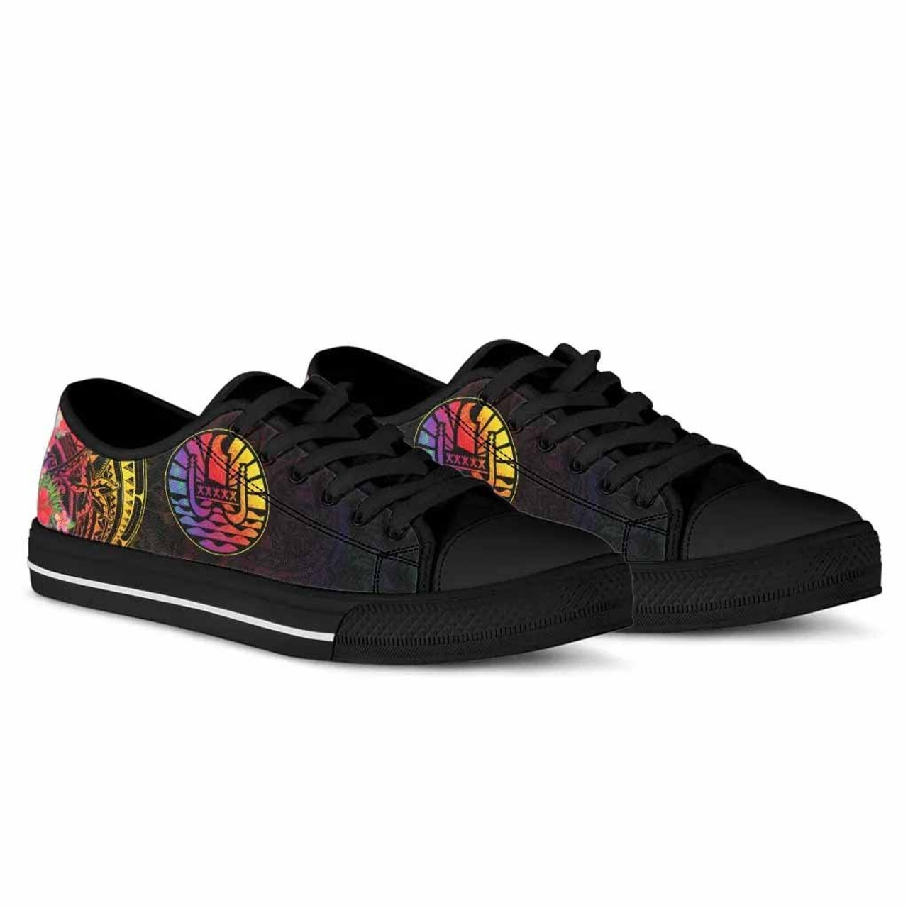 French Polynesia Low Top Shoes - Tropical Hippie Style 2