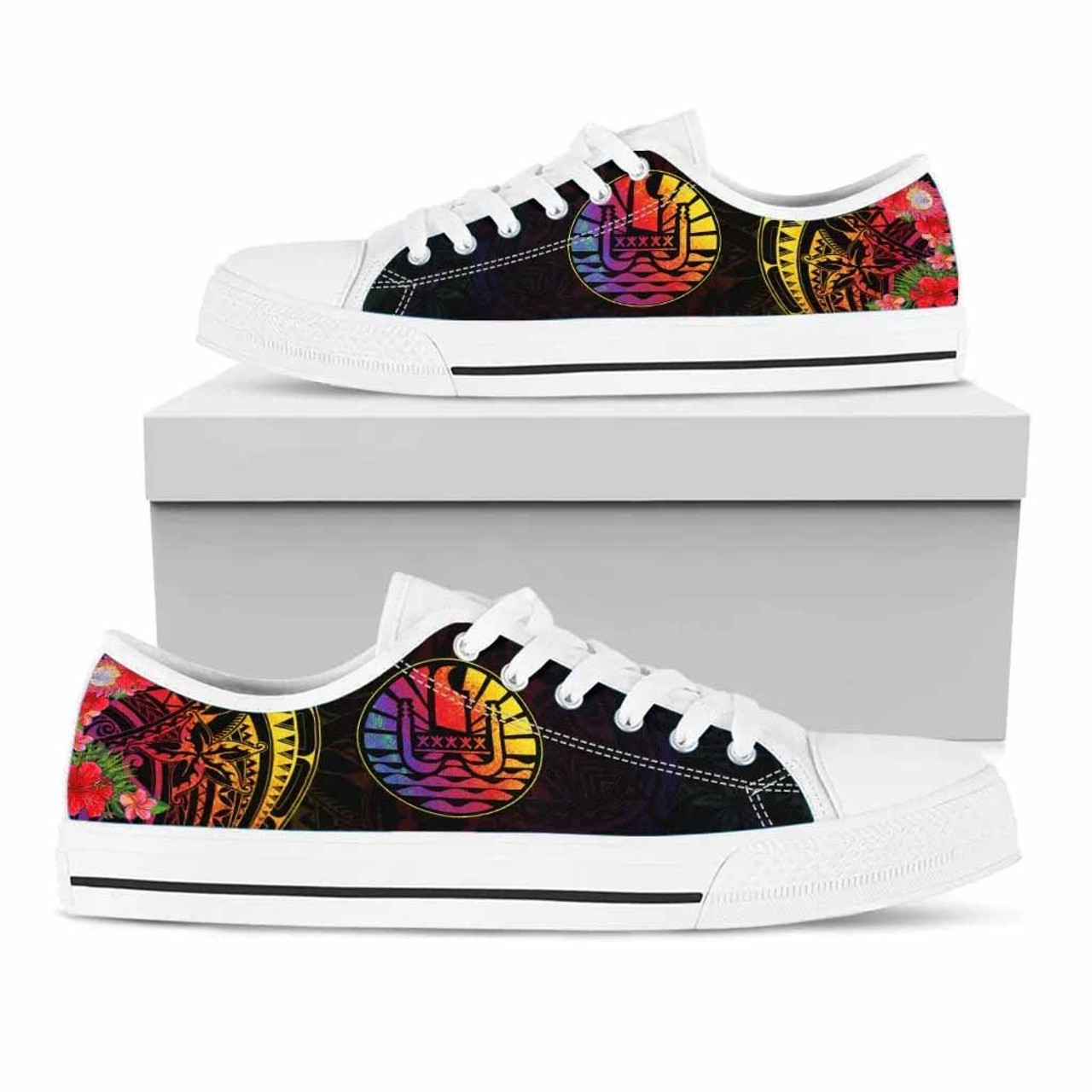 French Polynesia Low Top Shoes - Tropical Hippie Style 4