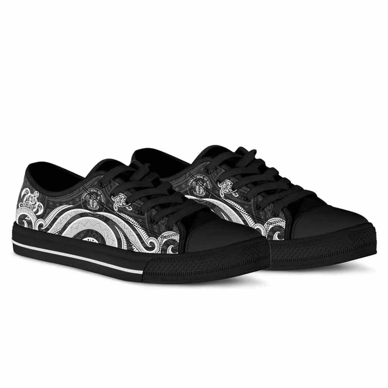 Niue Low Top Canvas Shoes - White Tentacle Turtle 2