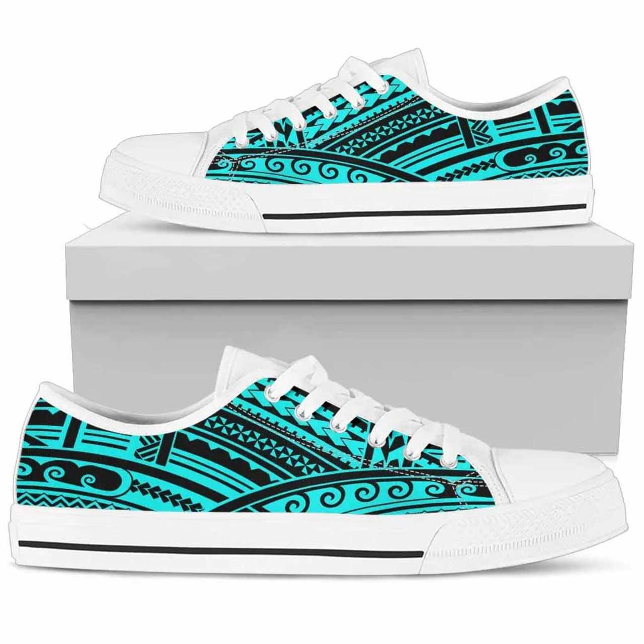 Polynesian Tribal Low Top Shoes 4