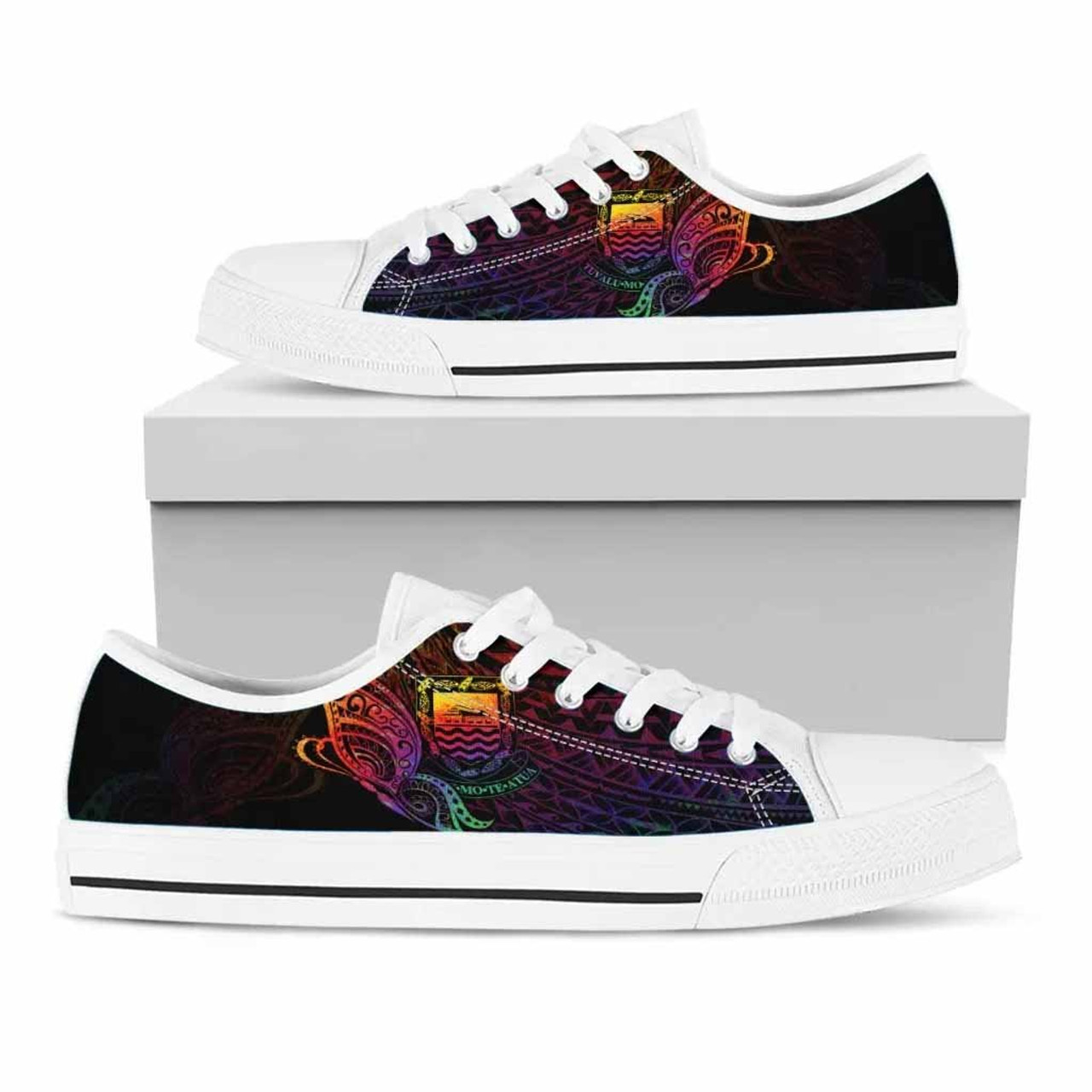 Tuvalu Low Top Shoes - Butterfly Polynesian Style 5