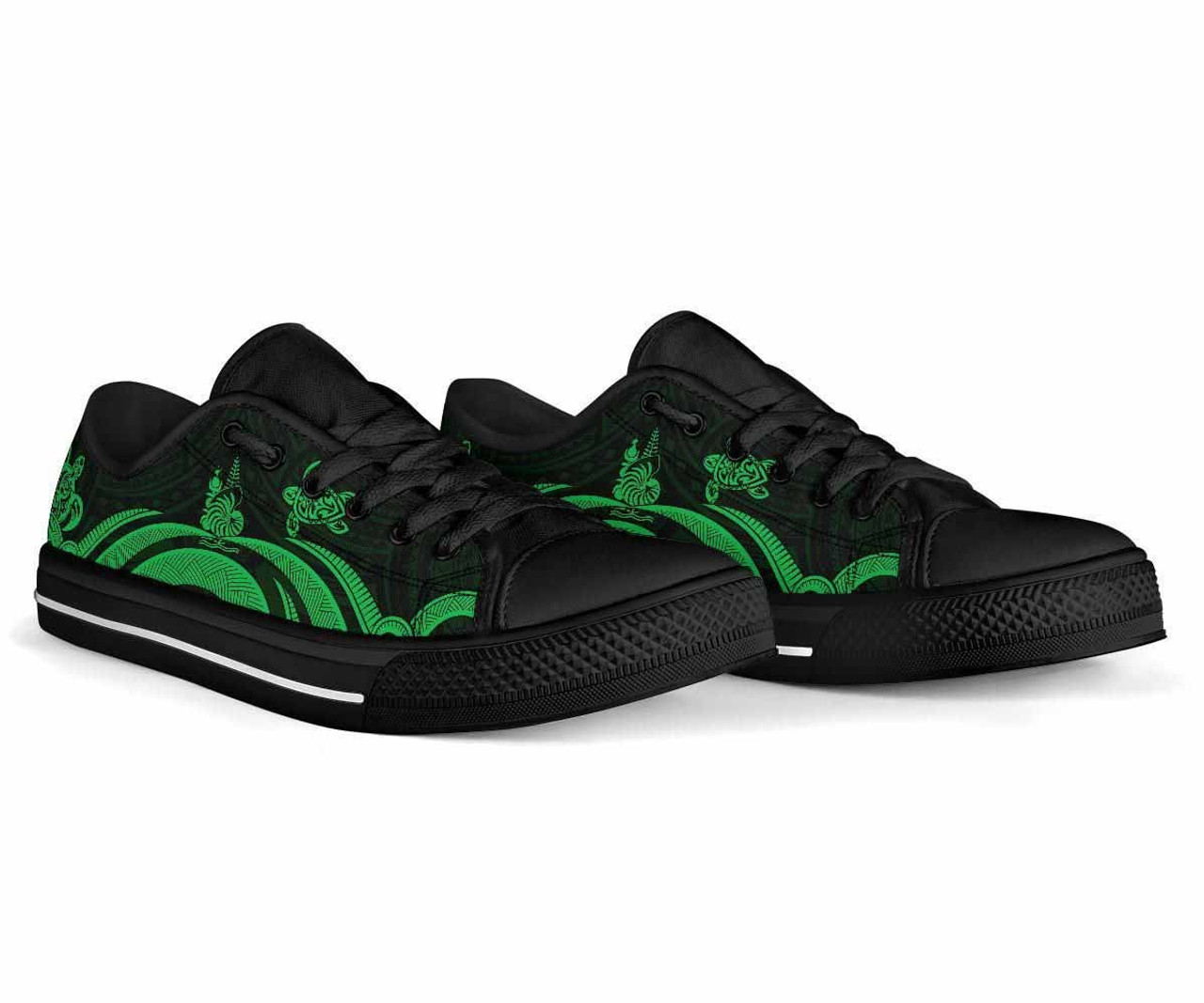 New Caledonia Low Top Canvas Shoes - Green Tentacle Turtle 2