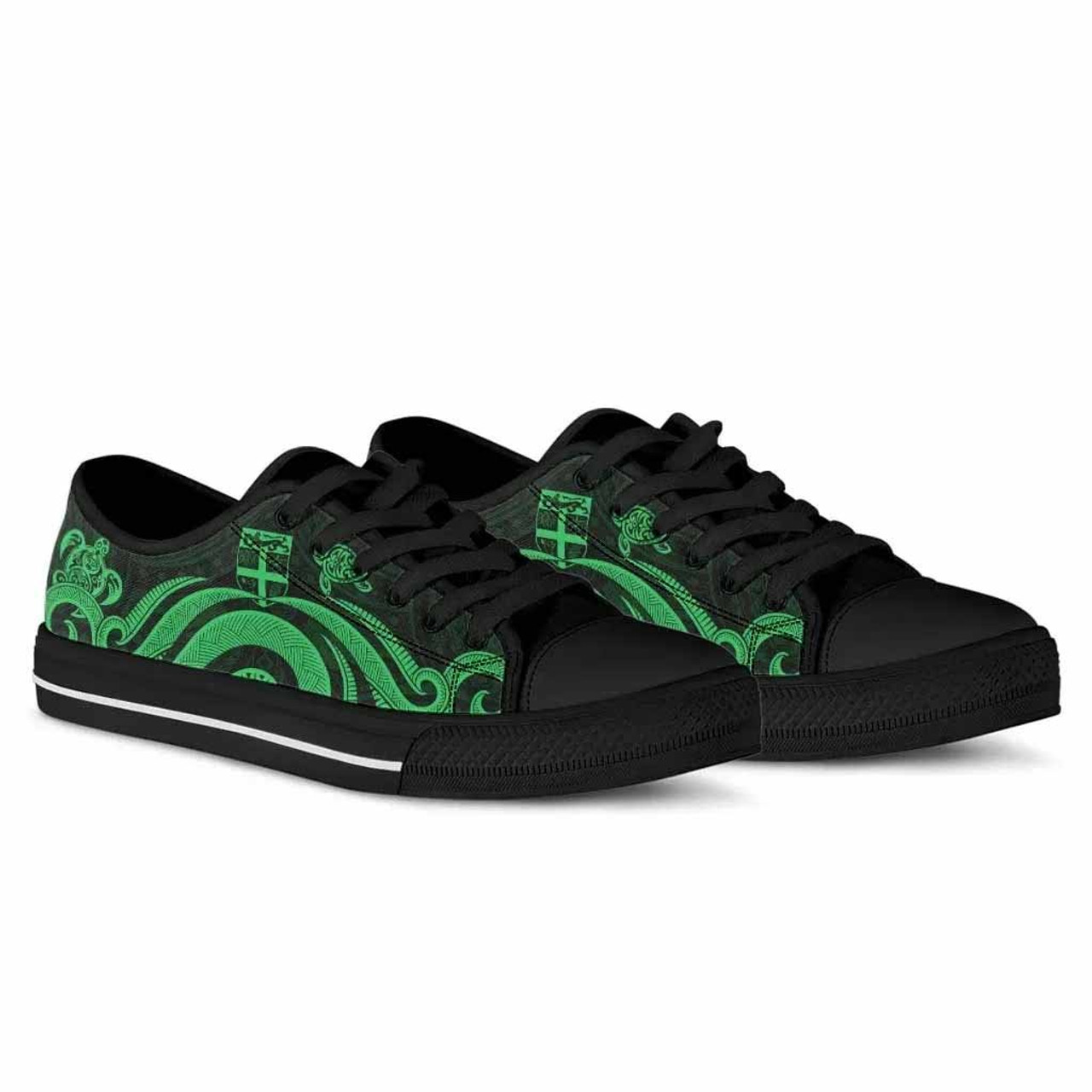 Fiji Low Top Canvas Shoes - Green Tentacle Turtle 2