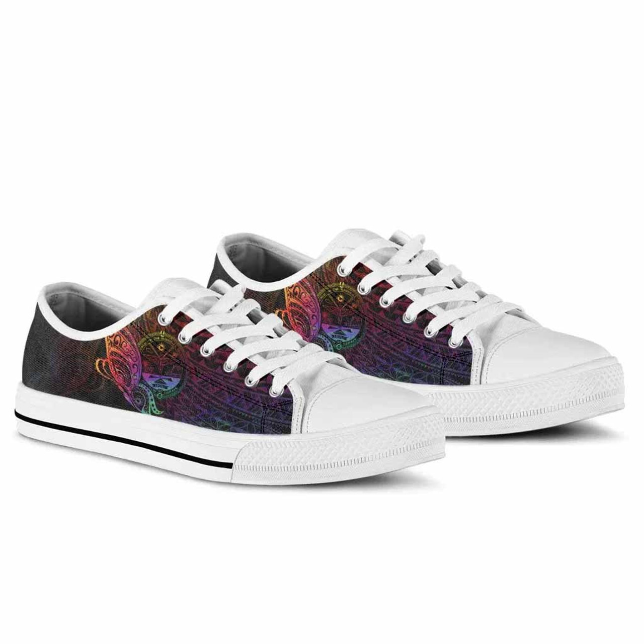 Marshall Islands Low Top Shoes - Butterfly Polynesian Style 6