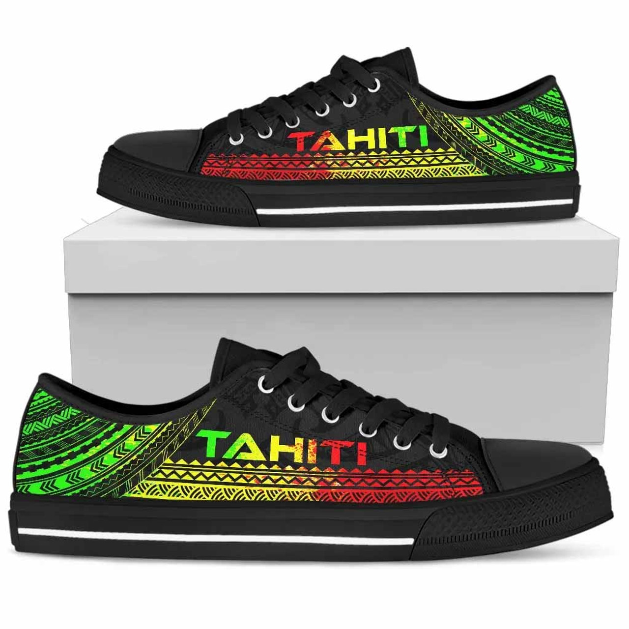 Tahiti Low Top Shoes - Polynesian Reggae Chief Version 2