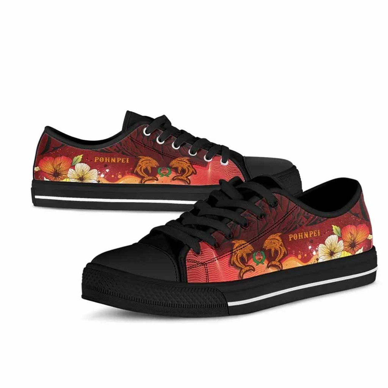 Pohnpei Low Top Shoes - Tribal Tuna Fish 4