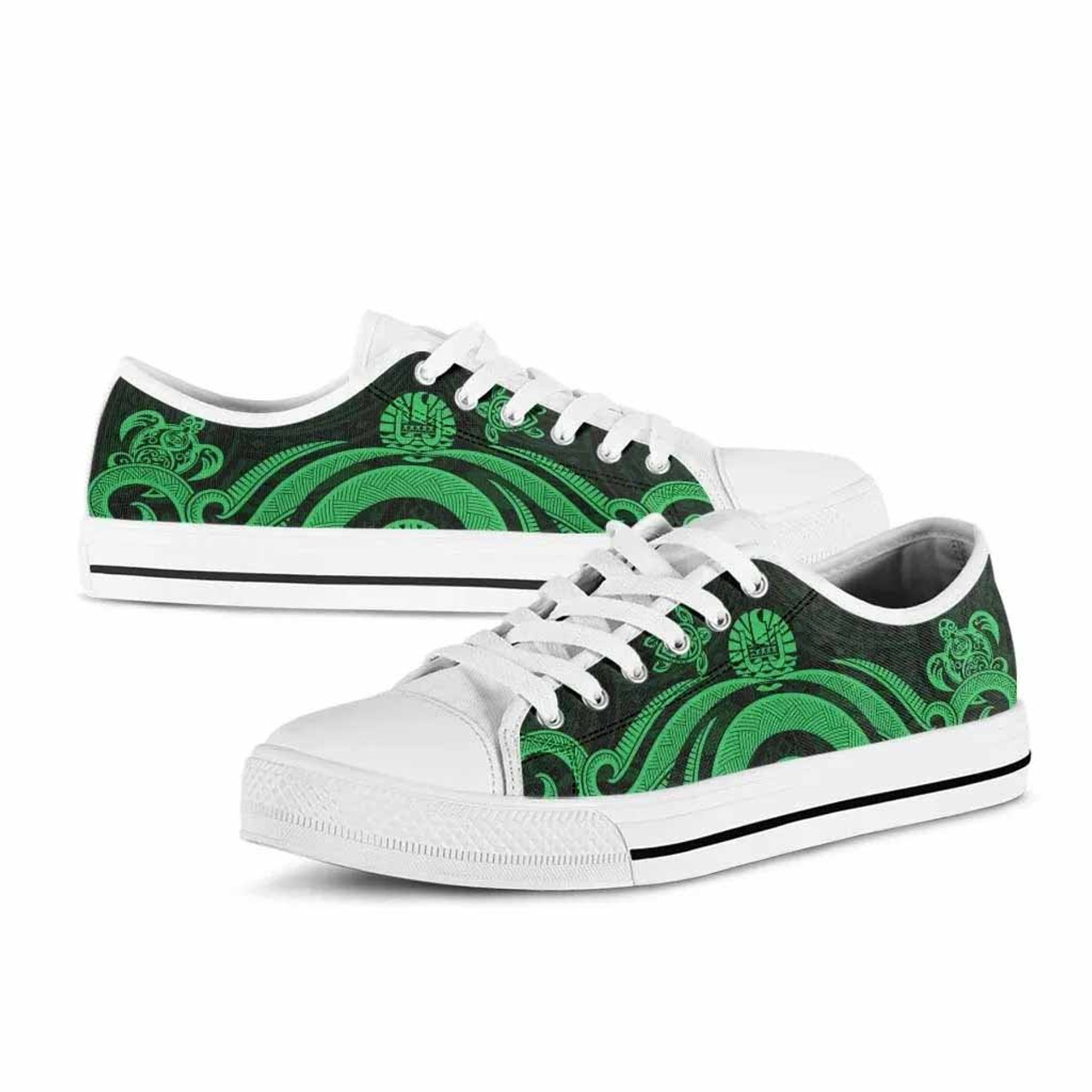 Tahiti Low Top Canvas Shoes - Green Tentacle Turtle 6