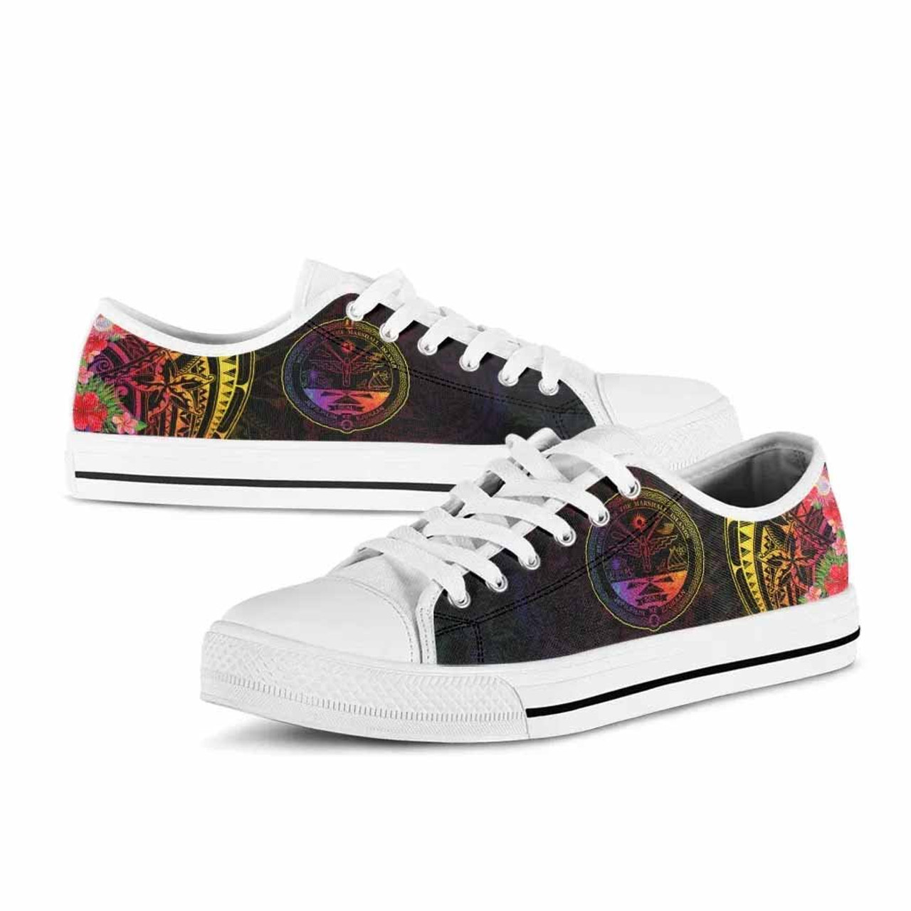 Marshall Islands Low Top Shoes - Tropical Hippie Style 6