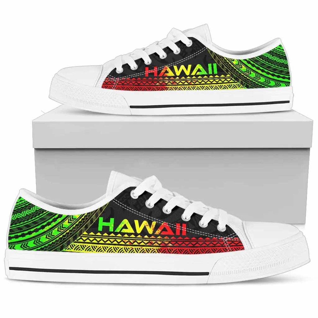 Hawaii Low Top Shoes - Polynesian Reggae Chief Version 1